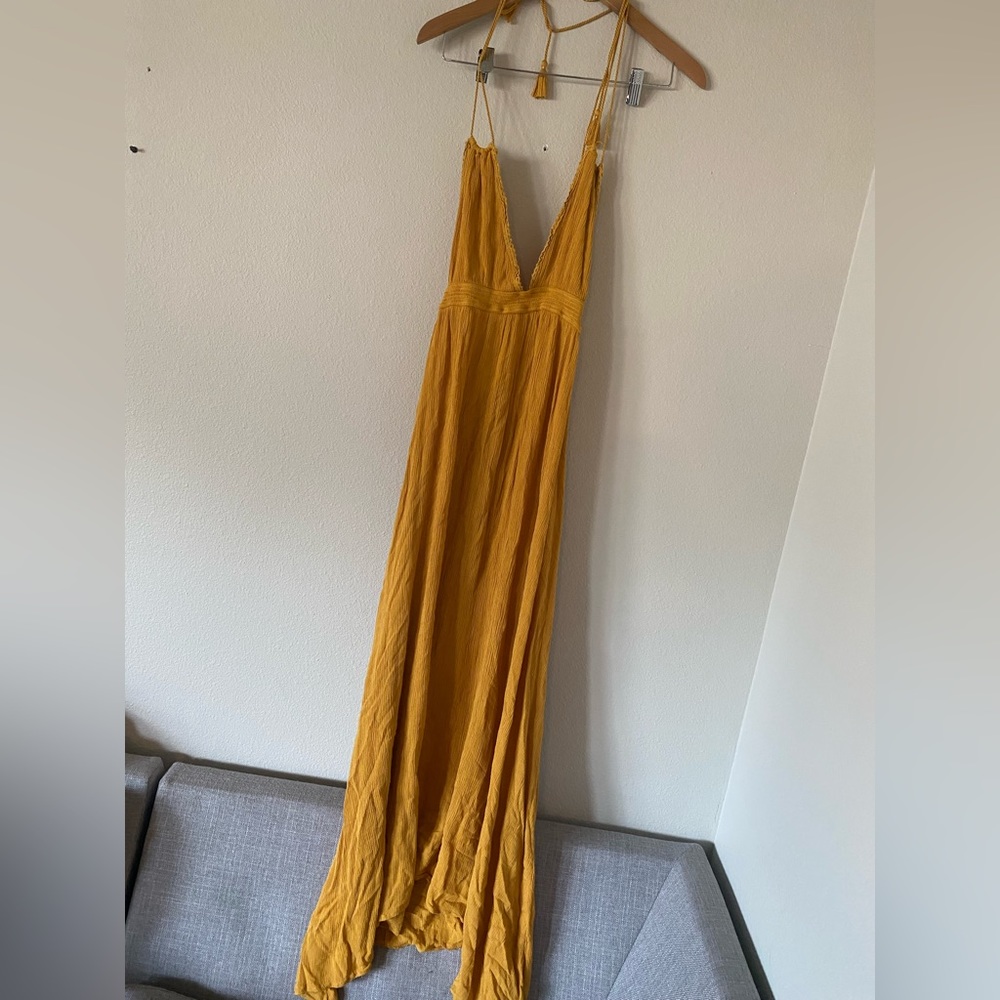 Yellow maxi dress